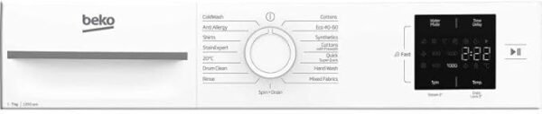 Beko BM1WT3721W Freestanding Washing Machine, 7kg Load, 1200rpm, White [Energy Class B]