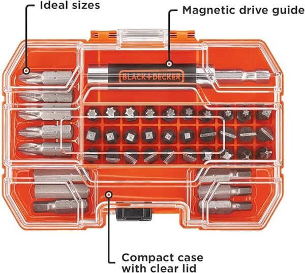 BLACK+DECKER BDA42SD 42-Piece Standard Screwdriver Bit Set