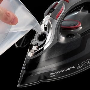 Russell Hobbs Power Steam Ultra Iron, Ceramic Non-stick soleplate, 210g Steam Shot, 70g Continuous steam, 350ml Water Tank, Self-clean, Anti-calc & Anti-drip function, 3m Cord, 3100W, 20630
