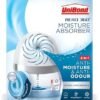 UniBond AERO 360º Moisture Absorber, 1 Device incl. 1 Refill Tab 450g, Ultra-Absorbent Dehumidifier, Helps to Prevent Condensation, Mould & Musty Smells, Recyclable, Refillable Condensation Absorber