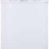 COMFEE' Freestanding Dishwasher FD1435E-W with 14 place settings, Full Size, 44dB, Wide LED Display, Delay Start, Half Load Function, Flexible Racks, White (KWH-FD1435E-W)