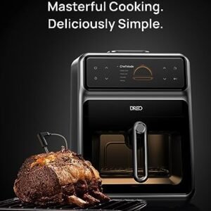 Dreo ChefMaker Combi Fryer, Cook like a pro with just the press of a button, Smart Air Fryer Cooker with Cook probe, Water Atomizer, 3 professional cooking modes, 5.7L