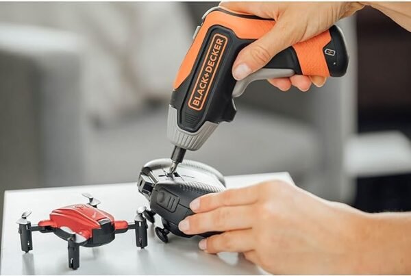 BLACK+DECKER Cordless Rapid Screwdriver with Bits and Storage Case 3.6V