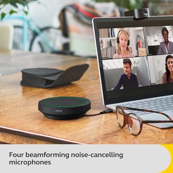 Jabra Speak2 55 Wireless Bluetooth Speakerphone with 4 Noise-cancelling Mics, Full-range 50mm Speaker,