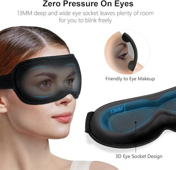 Gritin 100% Blackout Sleep Masks for Women & Men - Zero Eye Pressure Sleeping Eye Mask