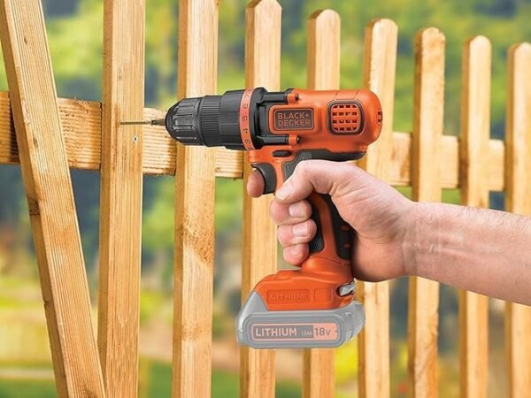 BLACK+DECKER 18 V Cordless Drill Driver - Bare Unit (Battery Not Included)
