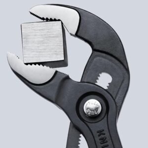 Knipex Cobra® High-Tech Water Pump Pliers grey atramentized, with non-slip plastic coating 180 mm 87 01 180