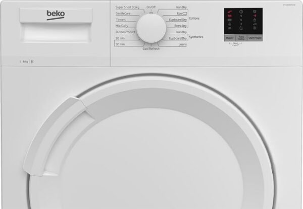 Beko DTLCE80051W Tumble Dryer | 8 kg Capacity Condenser Dryer | White Colour | B Energy Class [Energy Class B]